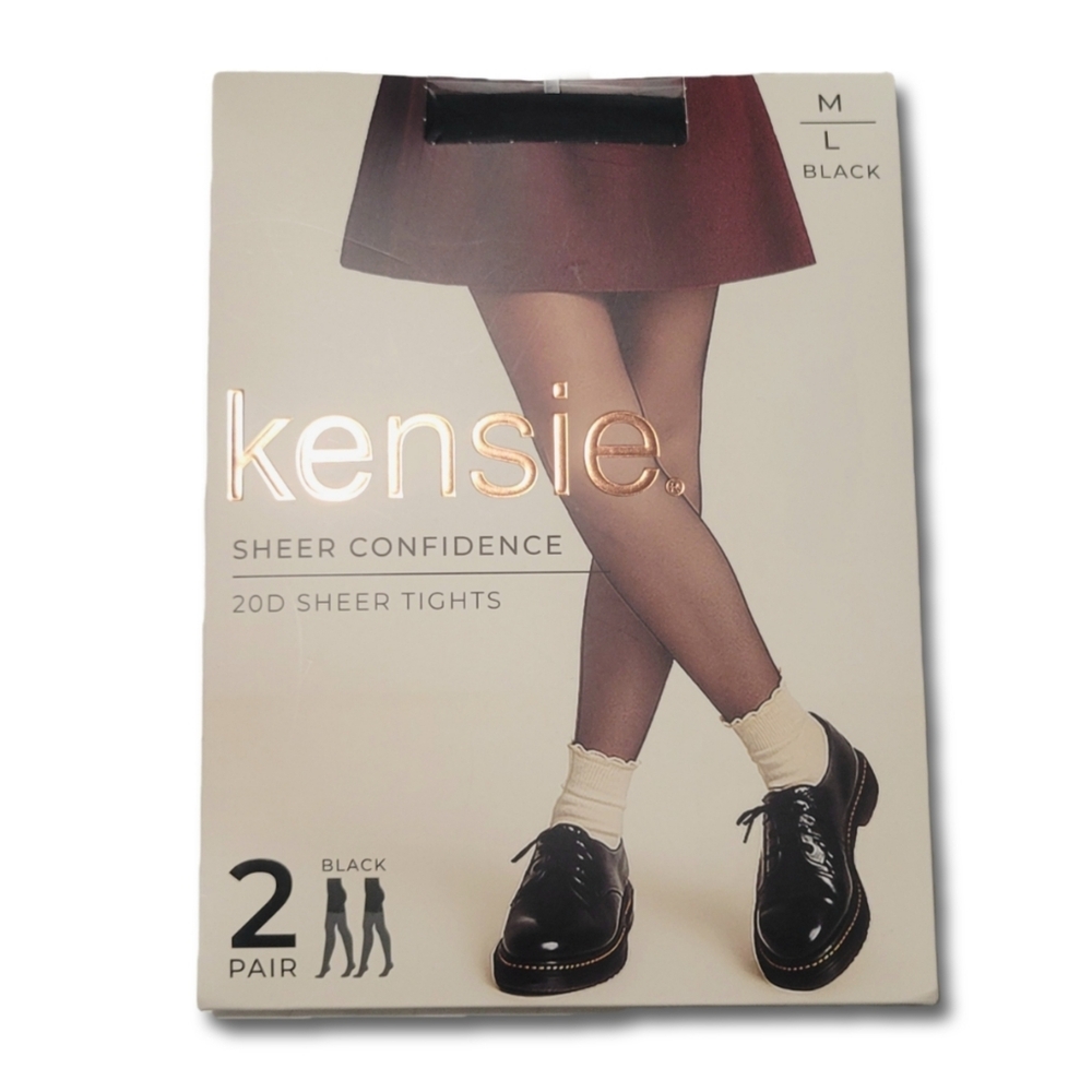 Kensie 20D sheer black tights Size medium/large